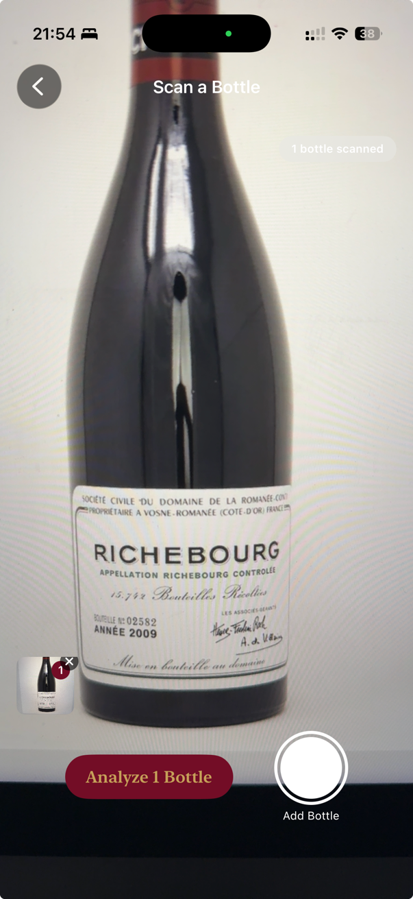 Add bottles, then analyze